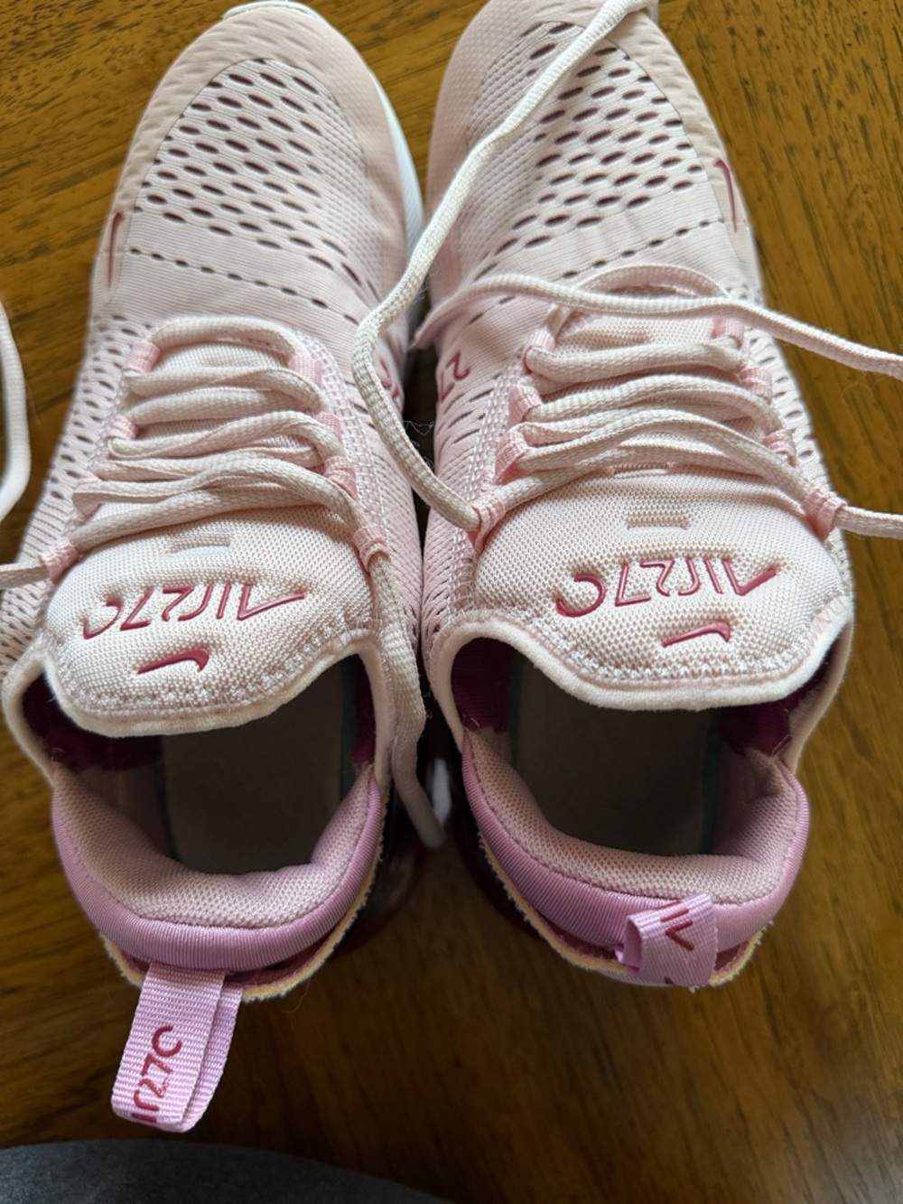 Nike Air Max 270 Womens Light Pink and Maroon Sneakers - Picture 7 of 7